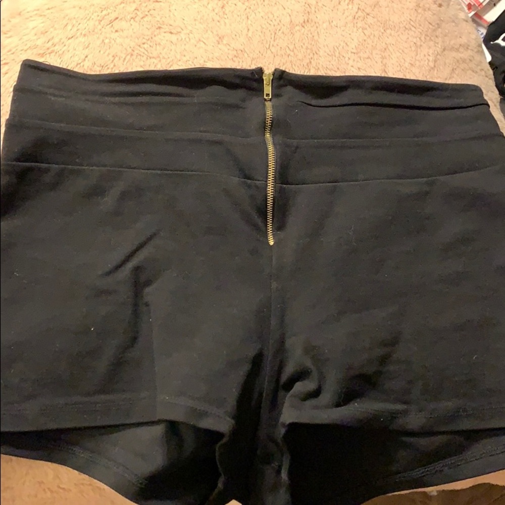 Black High Waisted Short Shorts